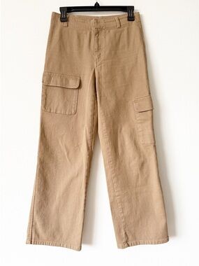 Quince Women’s Organic Cotton  Cargo Pants in Tan